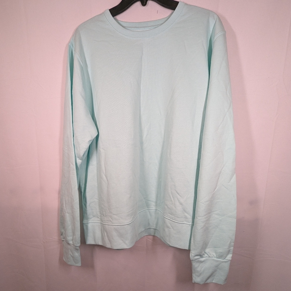 Mens Unisex Fruit of the Loom Long Sleeve Mint Green Sweatshirt Jumper 2XL NWOT